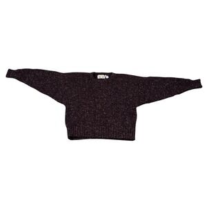 Limited Express Sweater Womens S Burgundy Purple Marl Wool Blend 90s Vintage
